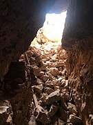 Entrance of the Apache Death Cave as seen from the inside.