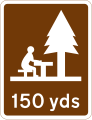 Picnic area 150 yd (140 m) ahead