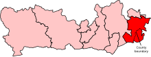 Location of the Windsor constituency in Berkshire after the 2023 boundary review