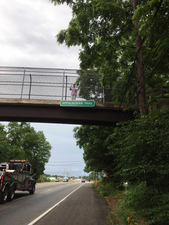 Pedestrian bridge over US Highway 11 in Middlesex Township, Pennsylvania