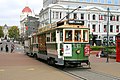 Christchurch trams at the interesction with Oxford Terrace. February 2007