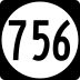 State Route 756 marker