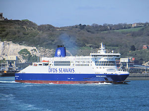 Dover Seaways leaving Dover for Dunkerque
