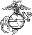 Inner part of USMC logo, converted to white/black.