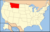 美国蒙大拿州地图