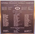 Plaque for Bobby Dodd's 1952 GT Football National Championship team