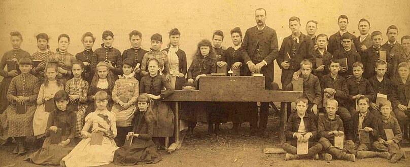 Students at Gramley Schoolhouse, c. 1889