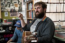 Lynch performing live at an acoustic set