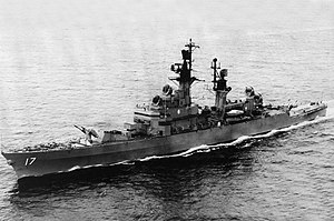 USS Harry E. Yarnell (DLG-17) underway at sea in 1967