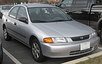 1997–1998 Mazda Protegé sedan (US) with 1997 Mazda's logo
