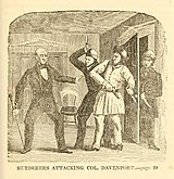1856 illustration of the murder of George Davenport