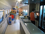 CRH1A的二等座/餐车内部