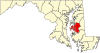 塔尔博特县在马里兰州的位置