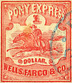 One-dollar Pony Express stamp