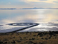 Land art work by Robert Smithson