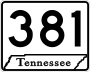 State Route 381 marker