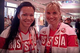 Russian sprinters Mariya Savinova and Tatyana Veshkurova