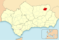 Location of Las Villas in Andalusia