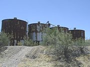 Adamsville Ghost Town Water Tanks. Located on Adamsville Road. Listed in the National Register of Historic Places in 1970, reference #10000114.