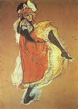 Henri de Toulouse-Lautrec was extremely fond of orange, the colour of amusement Jane Avril (1893–1896).