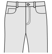 Watch pocket on right front pocket