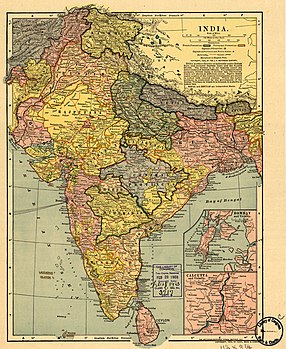 多德米德1903年出版的英屬印度地圖[7]