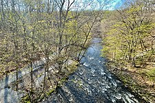 View from the bridge of the South Branch Raritan River gorge