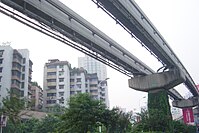Light rail in Chongqing city