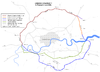 Plan of London's Ringway 2 from late 1960s