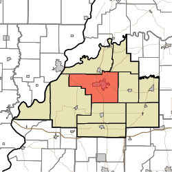 Location of Patoka Township within Gibson County