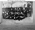 Staton as a midshipman, standing third from the right in the back row in this photograph of the officers of the protected cruiser USS Chicago, ca. 1903.