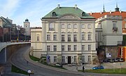 Eastern façade, St. Anne's Church on the left, Royal Castle on the right