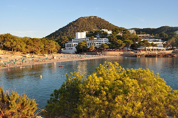 s'Arenal Gros Beach, Portinatx in Ibiza, Spain