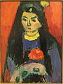 Alexej von Jawlensky, 1910, Red Blossom, oil on board