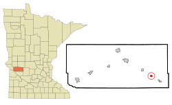 Location of Murdock, Minnesota