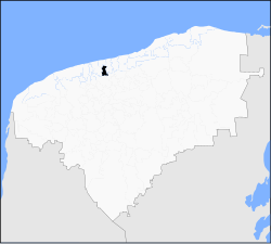 Location of Telchac Pueblo within State of Yucatan