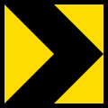 (T5-5) Single chevron marker (right)