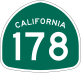 State Route 178 marker