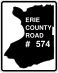County Route 574 marker