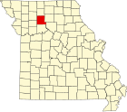 利文斯顿县在密苏里州的位置