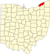 State map highlighting Lake County