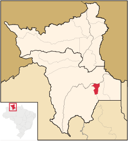 Location of São Luiz in the State of Roraima