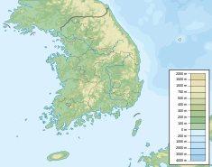 华川水坝在大韩民国的位置