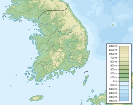 Map of Bukhansan in South Korea
