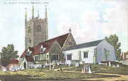 Reading Minster from the south-east, 1800-1809