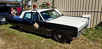 A former Texas Department of Public Safety Plymouth Fury.