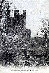 The Rochefort Tower, also a false ruin, on the Vallière estate, outside the current park.