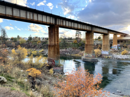 The Union Pacific bridge in Spokane Valley