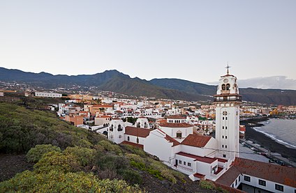 View of Candelaria with the basilica in the foreground