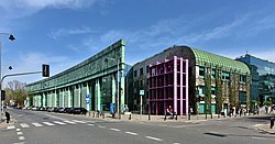 The University of Warsaw Library located in Powiśle-Skarpa, in 2018.